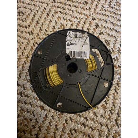 #18 AWG GAUGE TFN 600V SOLID Copper (CU) Yellow GRAY- 200 Ft - Picture 1 of 14